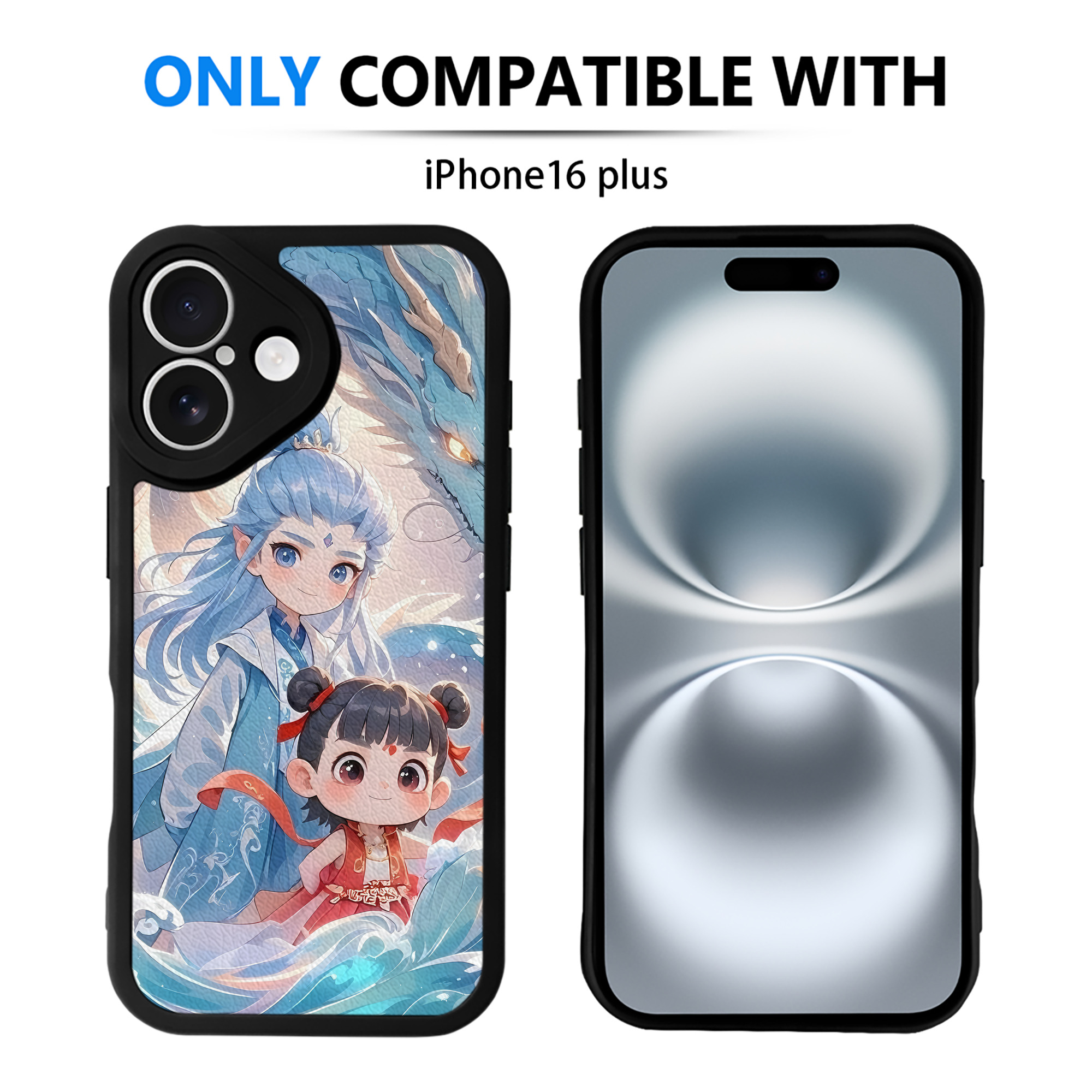 （画像用） Ne Zha 2 ナタ 魔童の大暴れ 【iPhone 16シリーズ対応】シリコンスマホケース（レザー調） 材質：シリコン